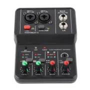USB Audio Interface +48V Phantom Power Recording Sound Card 16bit/48kHz
