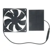 6V 1.8W Mini Solar Exhaust Fan with Solar Panel Plug and Play Brushless Motor High Air Volume for Computer Cabinet Heat