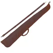 TORUBON Genuine Leather Shotgun Case Fleece Lined Zipped Gun Storage Slip Bag AU