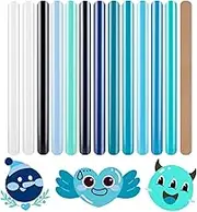 HTVRONT Heat Transfer Vinyl - 13 Sheets of Various Blue HTV Vinyl for Shirts, Iron on Vinyl for Cricut & Cameo, Turquoise Heat Transfer Vinyl, 12''X 10”