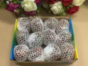 12 Mesh Squish Ball Grape Squeeze Toy Birthday Party Favour Rainbow Christmas