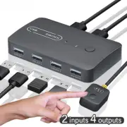 USB KVM Switch Adapter Switcher Printer For Computer Keyboard Sharer Controller