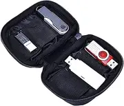USB Flash Drive Case | Portable U Disk Carrying Case,Protective Bag with 6 Slots for Business Trip, School, Home, and Travel