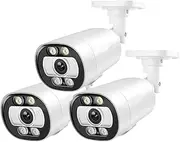 ​​5MP/8MP AI POE Security Camera - H.265, Two-Way Audio, Human Detection, Outdoor CCTV Surveillance​​(3PC 8MP POE Camera)