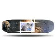 Albert Einstein Pencil Drawn Skateboard Art Deck - Limited edition