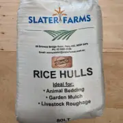 Slater Farm Rice Hulls 400 Litre Bale Animal Bedding Garden Mulch Livestock