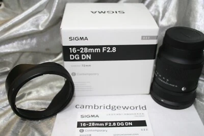 Sigma 16-28mm F2.8 Contemporary ZOOM Lens DG DN NEW with LENS HOOD for SONY E