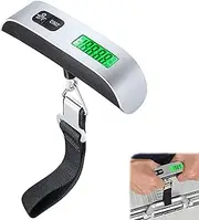[BODINELIA] Digital Luggage Scale, Suitcase Weight Scales with Backlight LCD Display, 110lb/50kg Hanging Baggage Scale for Travel Accessories Essentials (Included Battery)