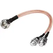 F-Type RG6 Splitter Coax Cable 75 Ohm TV Antena 3 Way Splitter Combinr RF Adaptr