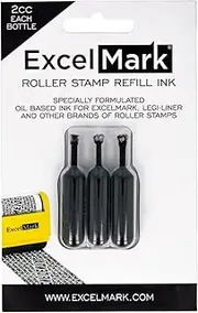 ExcelMark Rolling Identity Theft Guard Stamp (Refill Ink Set)