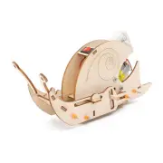 Wooden Bionics Electric Snail Model Assembly Kit DIY Children's Science Experiment Education Toy Student Technology Smal