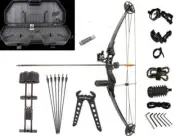 JX 30-40lb Compound Bow Hunting Target Black Bow Case Full Package Arrows