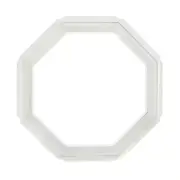 Octagon Geometric Vinyl Window Insulated Glass Heavy Duty Welded Main Frame