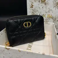 在飛比找PopChill優惠-[二手] Christian Dior 迪奧 黑金全皮騰格紋