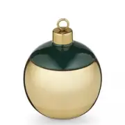 Illume Juniper Moss 4.1 oz. Christmas Ornament Ball Shape Candle Green Gold
