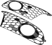 Honeycomb Mesh Style Car Front Bumper Fog Light Grill Grille Fog Lamp Cover Compatible For Vokswagen Golf MK6 Compatible For Jetta 2009-2013