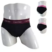 Calvin Klein Men's Briefs Hip 3-Pack Classic Pouch Cotton Stretch Black XL