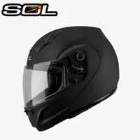 在飛比找PChome24h購物優惠-【SOL SM-3 素色 消光黑 可掀 可樂帽 全罩式 安全
