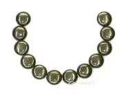 12 Pyrite Flat Round Coin Beads 14mm #85140