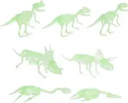 KONTONTY 7Pcs Luminous Dinosaur Skeleton Glow Dark PVC Fossil Models for Unique Desktop Decoration Fun Present for Home Decor Creative Play