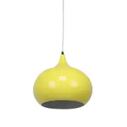 Mini Kirby Inverted Bowl Metal Pendant Light Lamp - Luminous Yellow
