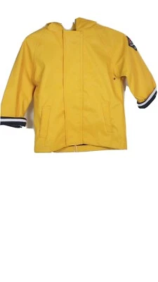 Moussaillon Boy's Jaune Yellow Rain Coat Jacket Size 12M