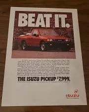 1991 Isuzu Pickup Truck Beat It Vintage Print Ad
