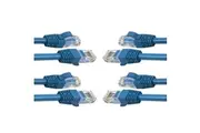 4x Cruxtec 10m CAT6 RJ45 Network Lead Cable LAN Ethernet Internet Router Cord BL