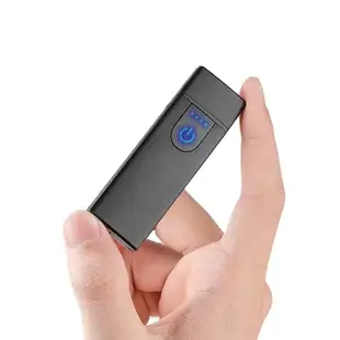 雙面點菸 觸摸感應 電量顯示 USB 充電 打火機 點菸器 防風 電子 打火機 交換禮物