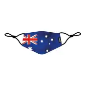 HEADSKINZ - REUSABLE COTTON FACE MASK with PM2.5 CARBON FILTER - AUS FLAG
