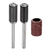 3pcs Sanding Drums Sleeves Set 1/4 Inch Grit 120 Sanding Sandpaper with Mandrel