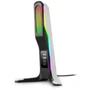 RGB Gaming Headset Stand with 2 USB and 1 Type-C Ports, Game Headphone Mount