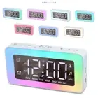 Digital Dual Alarm Clock with Dimmable LED RGB Night Light USB Charging Port