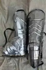 Medieval Steel Knight Gothic Leg Guard Armor Set Crusader Spartan 18GA item