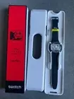 MICKEY BLANC SUR NOIR SUOZ337 (SWATCH x KEITH HARING x DISNEY) in hand