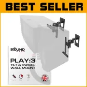 Invisible Design Wall Mounts for Sonos Play:3 - Adjustable Black Twin Pack