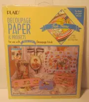 1994 PLAID Decoupage Paper & Projects ROSES Set NEW in Shrink!!!