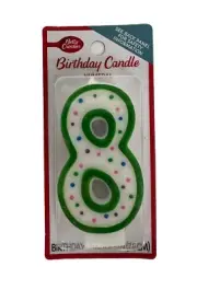 BETTY CROCKER Large Number BIRTHDAY CANDLE - Number 8