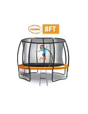 [Kahuna] 8ft Trampoline Spring Outdoor Free Mat Pad Net Ladder Orange