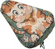 Bicycle Seat Cover Many Cartoon Cat Printed Bike Covers Bike Cushion Seat Protector with Drawstring for Most Bikes