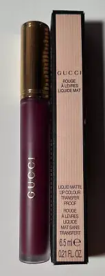 GUCCI Vanessa Violet 607 Transfer-Proof Matte Liquid Lipcolour New In Box
