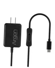 ARGON USB C Power Supply with Switch | Raspberry Pi 4 Power Supply