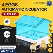 4 Egg Incubator mini Fully Automatic Digital LED Turning Chicken Duck Poultry