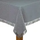Homespun Fringed 52 In. X 70 in Hunter Green Checkered 100% Cotton Tablecloth