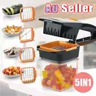 Nicer 5 In 1 Slicer Vegetable Dicer Quick Fruit Cutter Chopper Set Tools Food