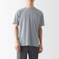 在飛比找博客來優惠-【MUJI 無印良品】男聚酯纖維涼感圓領短袖T恤 S 灰白