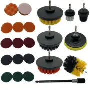 Diamond Shine 22 Piece Drill Brush Attachment Set - Scrub Pads, Sponges, Brushes