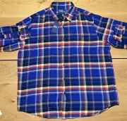 Ralph Lauren Shirt Plaid Flannel Polo Classic Fit Button Up Men’s XXL NWT Blue