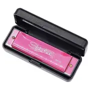 Harmonica 10 Hole 20 Tones Chromatic Mouth Organ Harmonica Chromatic Harmonica Pink
