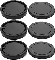 VGOL 3 Sets Plastic Body Cap and Rear Lens Cap 64.5 x 19.2mm Compatible with Sony A100 A200 A230 A290 Compatible with Minolta AF Black